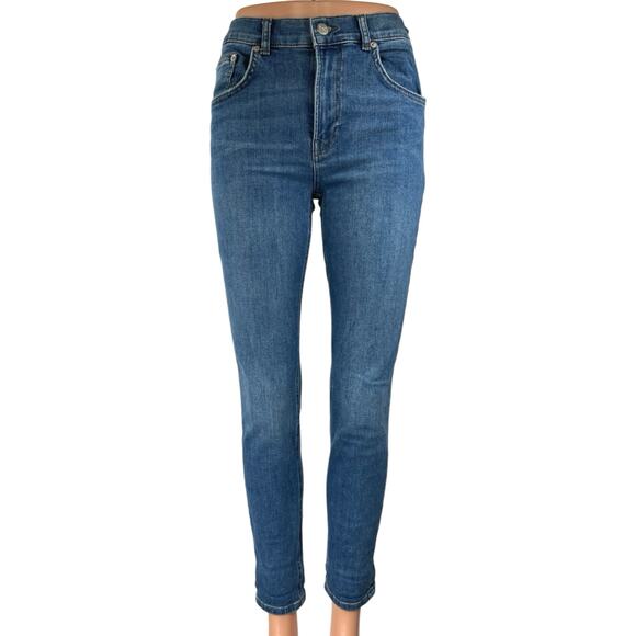 Reformation Women's Blue Destin Wash Stretch Mid Rise Skinny Denim Jeans Size 27 - Picture 1 of 6